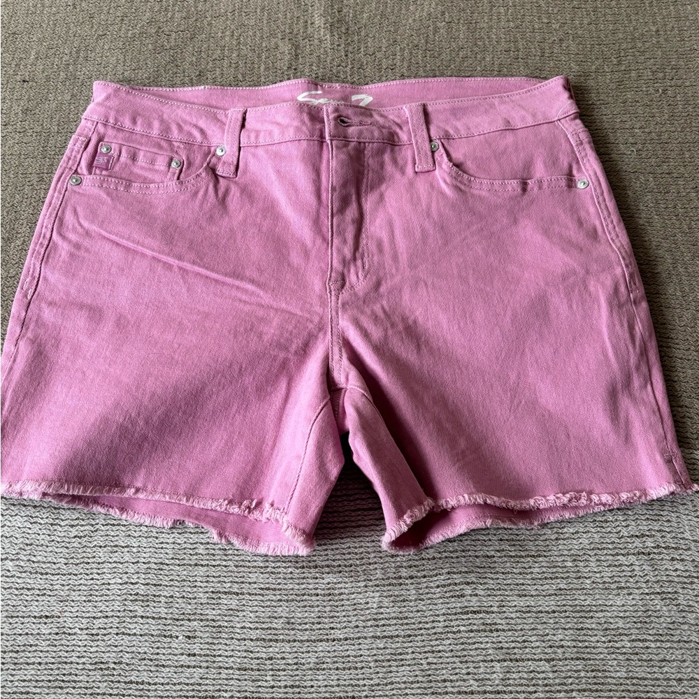 Seven7 Pink Jean Shorts for Women